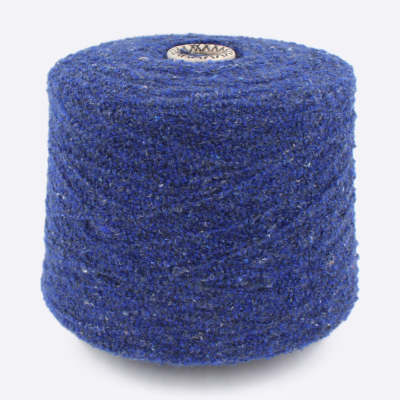 Бобина букле Chanel Coimbra by Olcese Ferrari  (38% меринос, 34% хлопок, 2% шелк, 23% ПЛ, 3% ПА), 320 м. (Н 221, Королевский синий)
