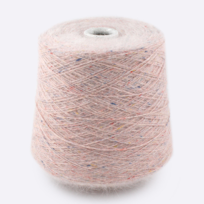 Бобина ангора, Angora Spiky Tweed, (80% ангора, 20% ПА) 100 гр, 450 м. (6024, Клубничный айс)