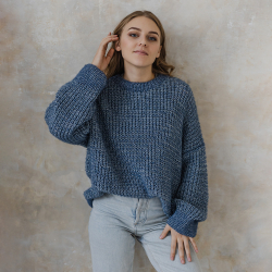 Описание вязания. Джемпер #Соты_21_века