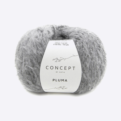 Пряжа Katia Pluma (1234.79, Серый медиум)