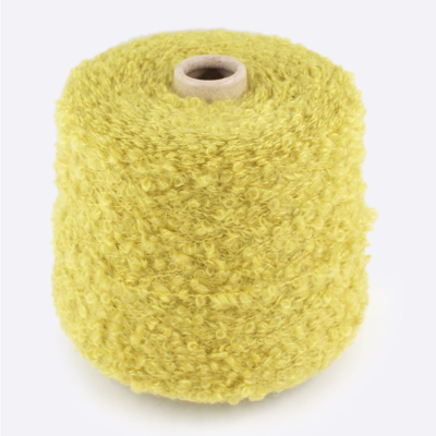 Бобина букле Pelliccia by Filpucci (54% суперкидмохер, 36% кашемир, 10% шелк), 210 м. (24-147, Лайм в молоке)