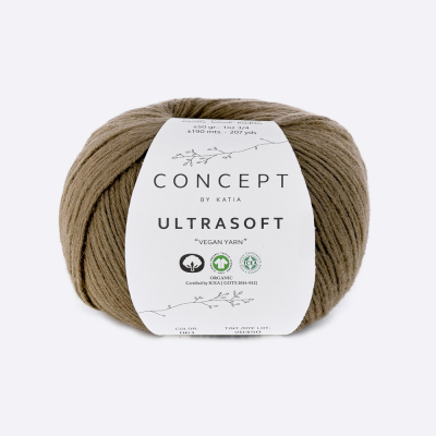 Пряжа Katia Ultrasoft (1176.61, Кофейный хаки)