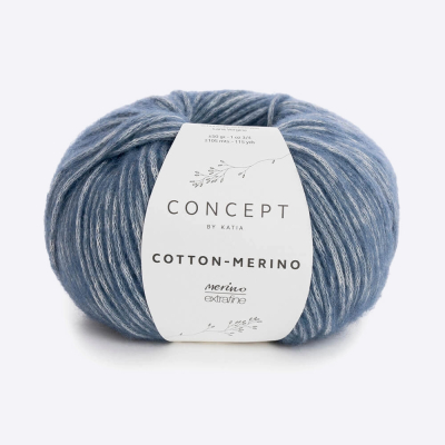 Пряжа Katia Cotton-Merino (115, Джинсовый)