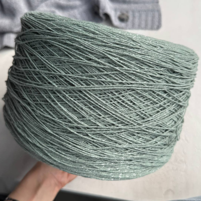 Бобина AMORE (90% хлопок, 4% сияние, 6% ПА), 240 м. (9915, Шалфей)