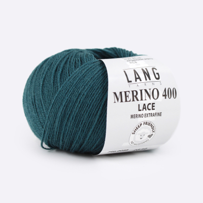 Пряжа Lang Yarns Merino 400 Lace (796.0088, Петрольный)