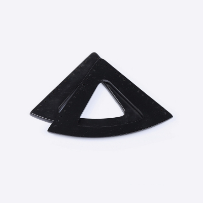 Ручки для сумок из натурального бука 20х15 см, 2 шт (MH.02072-3, Черный)