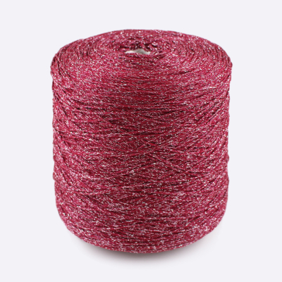 Бобина Lanificio Dell'Olivo LUNAR (70% вискоза, 15% люрекс, 15% ПА), 300 м (847, Спелая вишня)