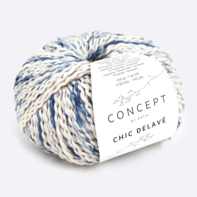 Пряжа Katia Chic Delave (1235.100, Черничный пломбир)