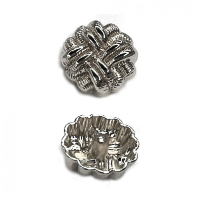 Пуговица CHANEL SS металл на ножке Колос 23 мм (Серебро)