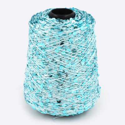 Бобина Пайетки, CARILLON 2000 (50% хлопок, 50% пайетки) 200 м. (67311, Голубая лагуна)