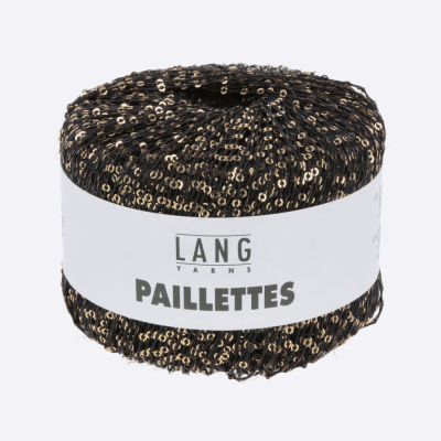 Пряжа Lang Paillettes (39.0070, Маренго в золоте)