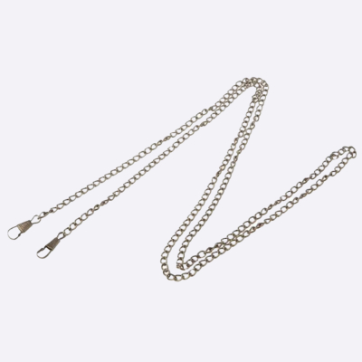 Цепь Тонкая с карабинами, 120 см (Бронза)