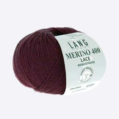 Пряжа Lang Yarns Merino 400 Lace (796.0064, Брусничный)