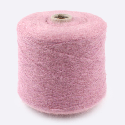 Бобина мохер LOVE ❤ MOHAIR 1/10 (70% кидмохер, 30% нейлон), 1000 м. (5005, Розовое кружево)