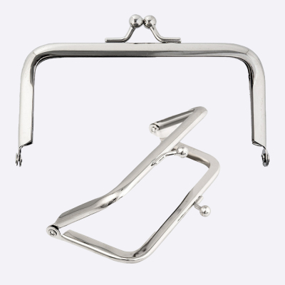 Фермуар для сумки (TBY.107947, Прямоугольник большой, Серебро, 105 мм)