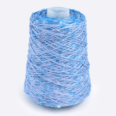 Бобина Пайетки, CARILLON 2000 (50% хлопок, 50% пайетки) 200 м. (670411, Прозрачное небо)