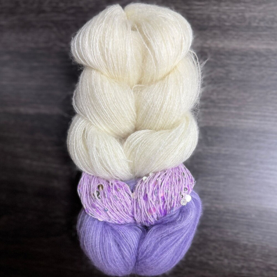 Косичка кидмохер на шелке Craft ❤ Pail (Лаванда в молоке)