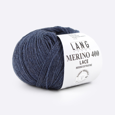 Пряжа Lang Yarns Merino 400 Lace (796.0010, Джинс)