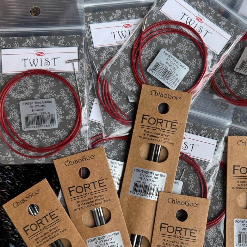 Спицы съемные Forte ChiaoGoo, 13 см, карбон