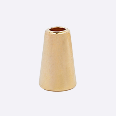 Наконечник для шнура металл Колокольчик 3.8х9 мм (Золото)