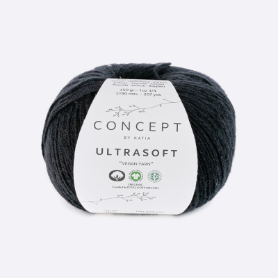 Пряжа Katia Ultrasoft (1176.57, Черная ночь)