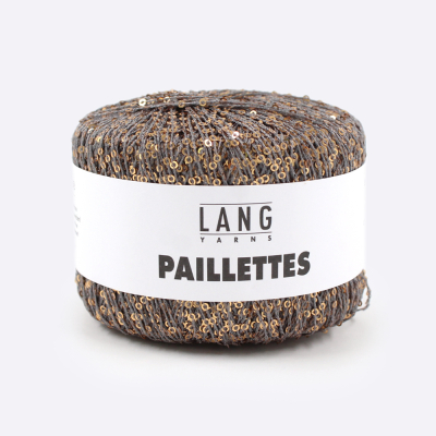 Пряжа Lang Paillettes (39.0003, Капучино с золотом)