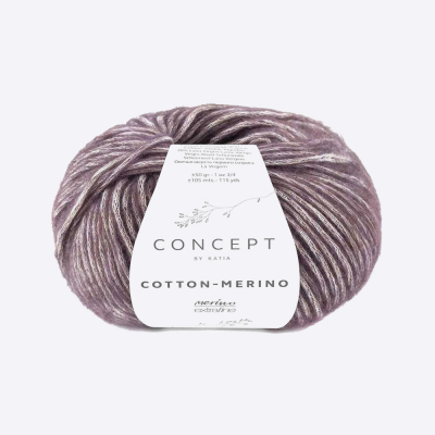 Пряжа Katia Cotton-Merino (134, Вишневый капучино)