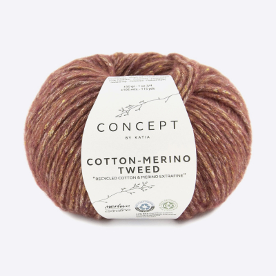 Пряжа Katia Cotton-Merino TWEED (1245.500, Красный Рим)