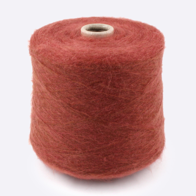 Бобина мохер LOVE ❤ MOHAIR 1/10 (70% кидмохер, 30% нейлон), 1000 м. (P 581 d 22, Терракот)