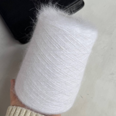 Бобина ангора 90 BELANGOR FRANCE (90% ангора, 10% ПА), 650 м. (Альпийский снег, White)