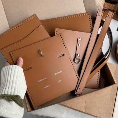 Набор для сумки LOVE BAG из натуральной кожи (Сливочный верблюд)