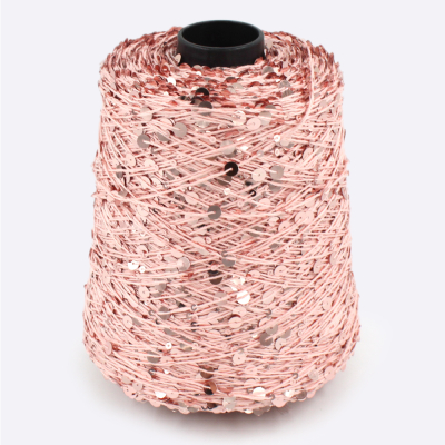 Бобина Пайетки, CARILLON 2000 (50% хлопок, 50% пайетки) 200 м. (67319, Лосось)