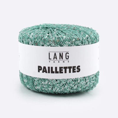 Пряжа Lang Paillettes (39.0072, Мята на серебре)