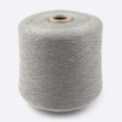 Бобина мохер LOVE ❤ MOHAIR 1/10 (70% кидмохер, 30% нейлон), 1000 м. (8130, Дымчатый серый)