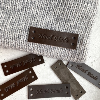 Бирка кожаная Большая 2.5*8 см (Шоколад)