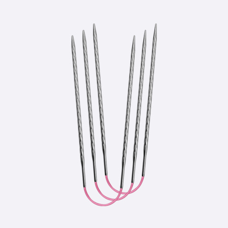 Спицы чулочные гибкие 30 см Addi CraSy Trio Unicorn Lace Long, 180-2 (180-2/4-30, 4 мм)