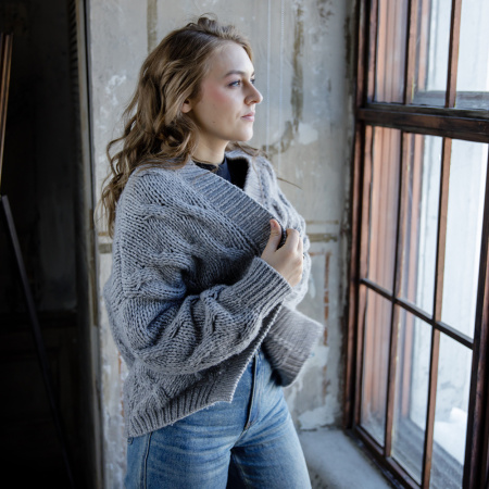 Описание вязания #Бомбер_Волнующий_волк