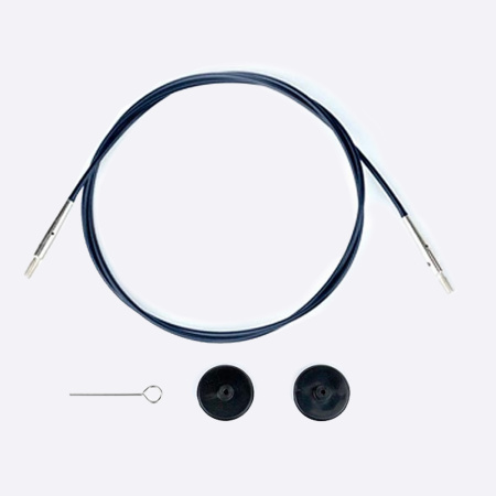 Леска вращающаяся LYKKE Blue для КОРОТКИХ спиц (синий) (60 см)