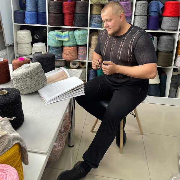 Описание вязания #Льняная_мужская_футболка