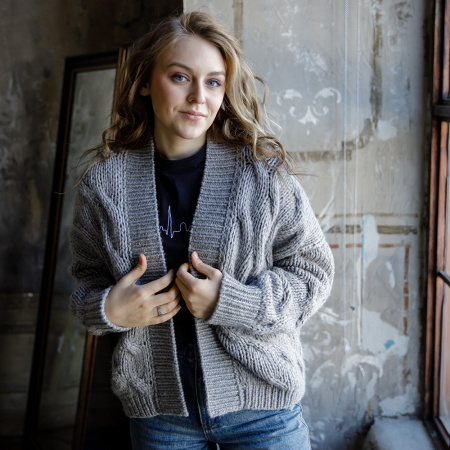 Описание вязания #Бомбер_Волнующий_волк