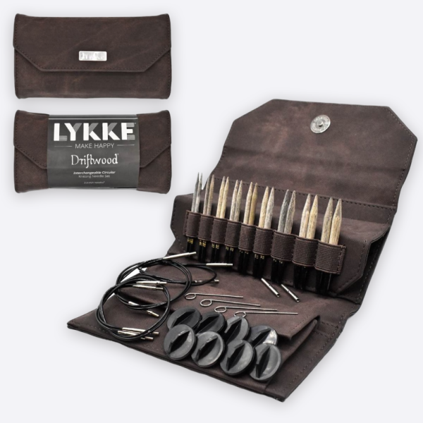 Набор спиц 7 см 9 пар LYKKE Driftwood Cacao