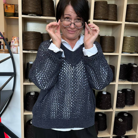 Описание вязания #Джемпер_в_ажуре