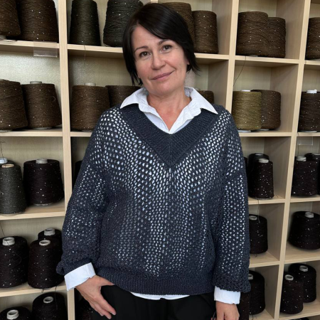 Описание вязания #Джемпер_в_ажуре