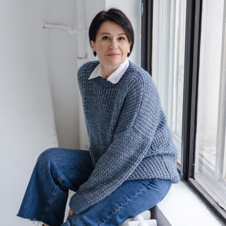 Описание вязания. Джемпер #Соты_21_века