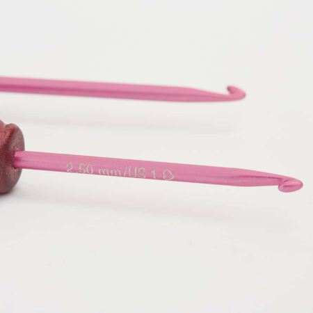 Крючок для вязания с ручкой из амаранта Addi Unicorn Purpleheart, 597-2