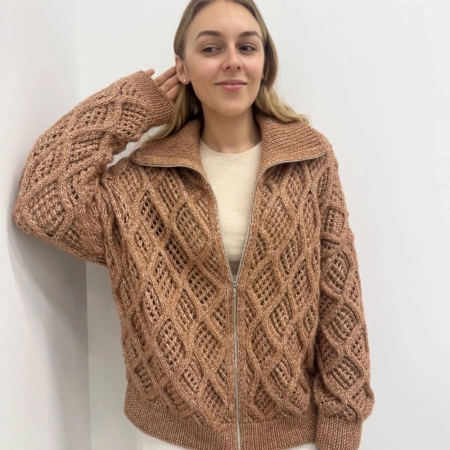 Описание вязания #Карди_Саша_Белый