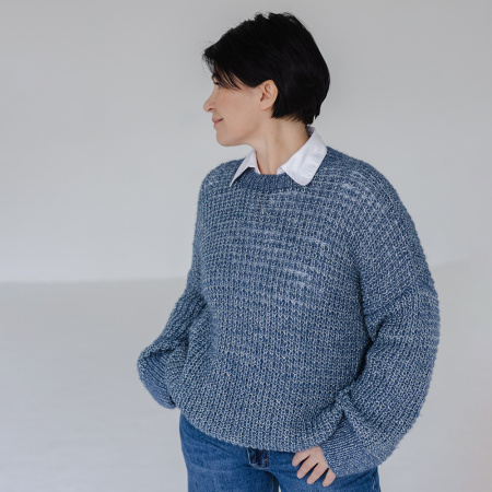 Описание вязания. Джемпер #Соты_21_века