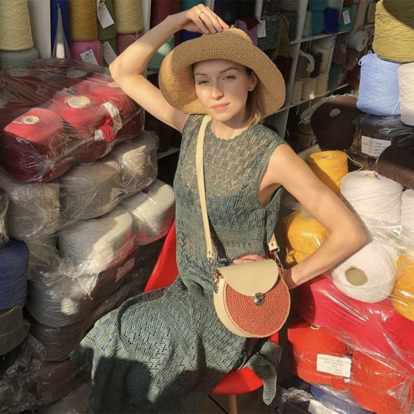 Описание вязания. Краткая инструкция. Льняное струящееся платье.