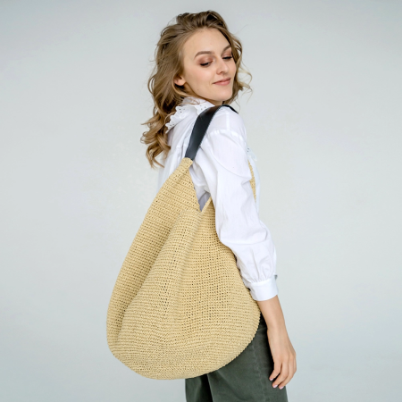 Описание вязания #Сумка_мешок