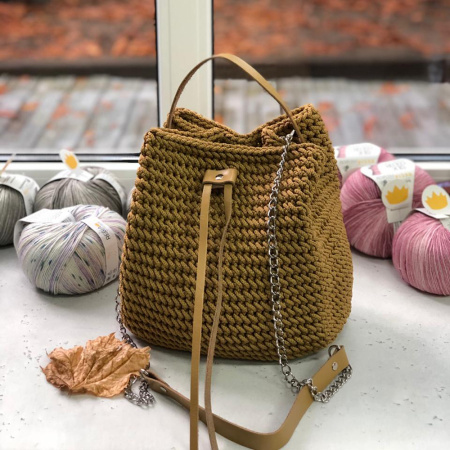 Набор для сумки-торбы из натуральной кожи